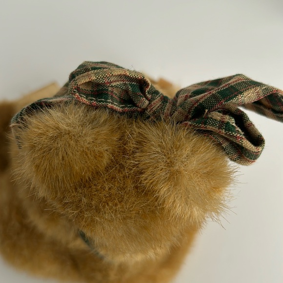 Vintage Boyds Bear From Judith G Collection Wearing Plaid Dress & Bow - Picture 5 of 12
